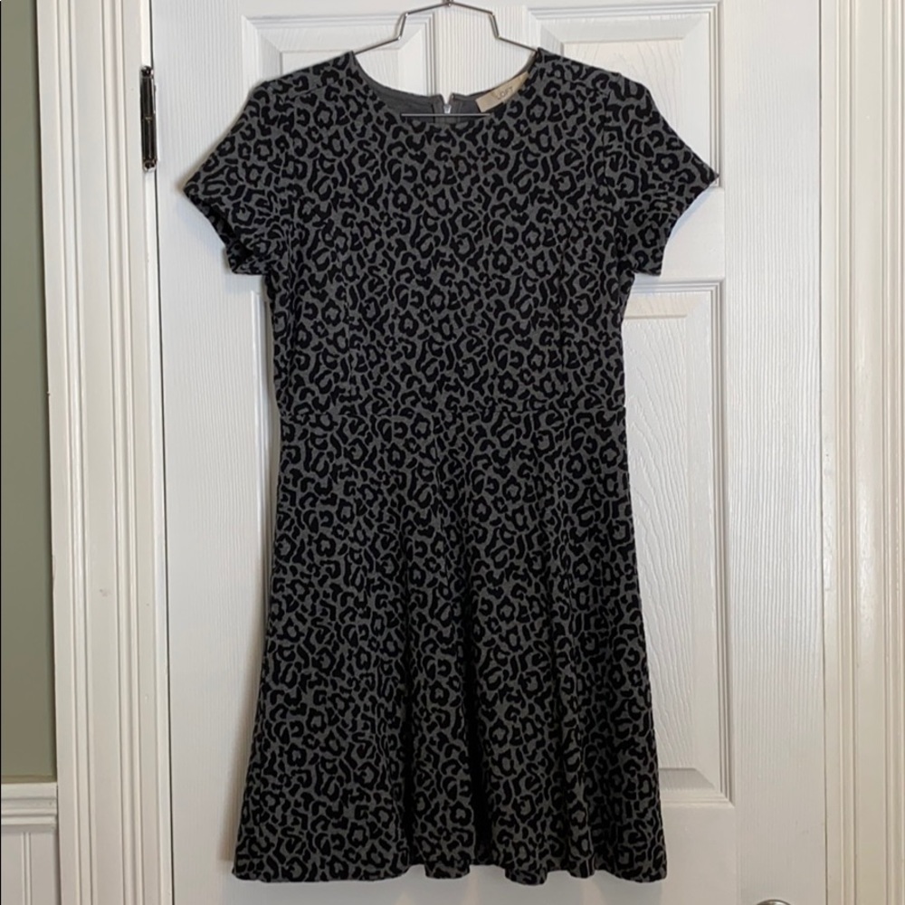 Black and Grey leopard print dress